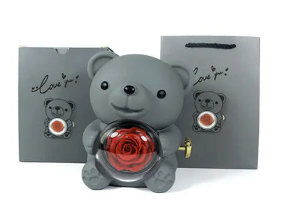 Rotating Bear Gift Box Jewelry Box