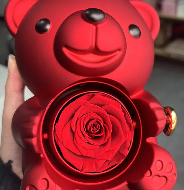 Rotating Bear Gift Box Jewelry Box