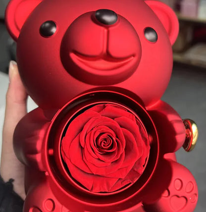 Rotating Bear Gift Box Jewelry Box