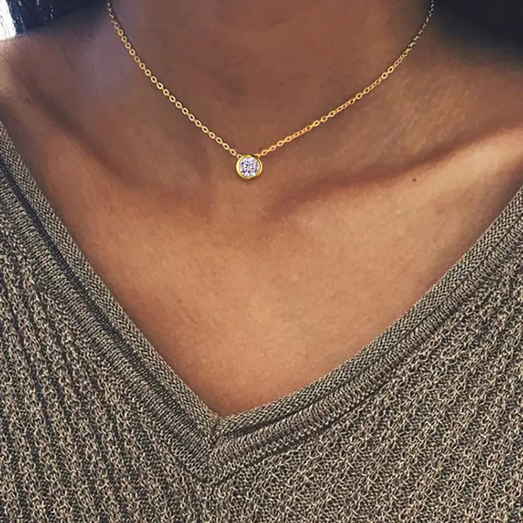 Gold Plated Single  Necklace