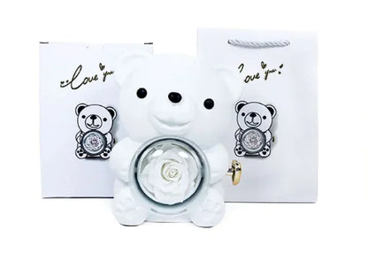 Rotating Bear Gift Box Jewelry Box