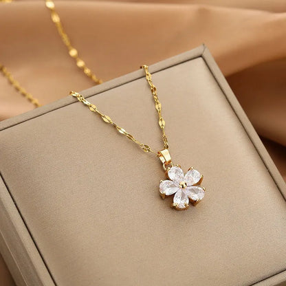 Gold-Plated Clavicle Necklace