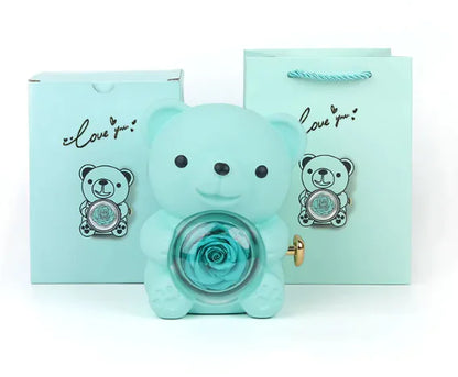 Rotating Bear Gift Box Jewelry Box