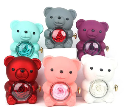 Rotating Bear Gift Box Jewelry Box