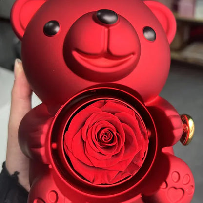 Rotating Bear Gift Box Jewelry Box