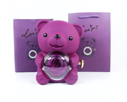 Rotating Bear Gift Box Jewelry Box