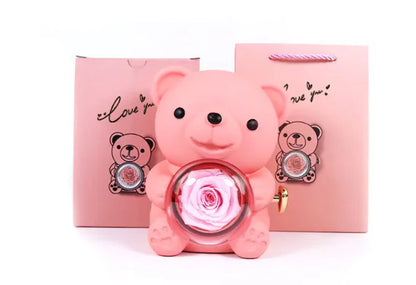 Rotating Bear Gift Box Jewelry Box