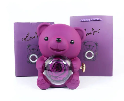 Rotating Bear Gift Box Jewelry Box