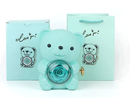 Rotating Bear Gift Box Jewelry Box